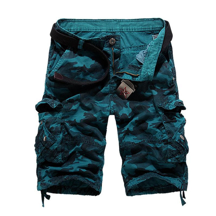 Herre Sommer Loose Camouflage Cargo Shorts