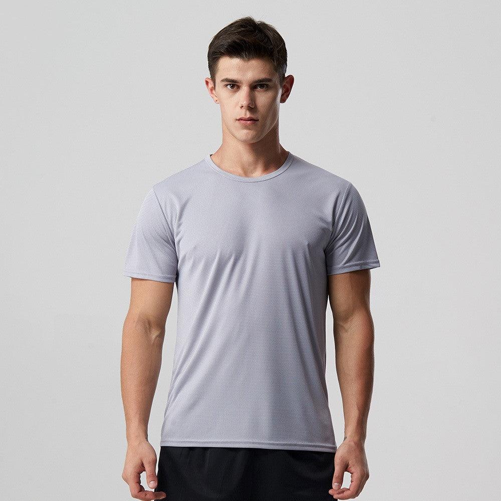 Mænd Quick Dry T-shirt Running Slim Fit Top Tees Solide skjorter