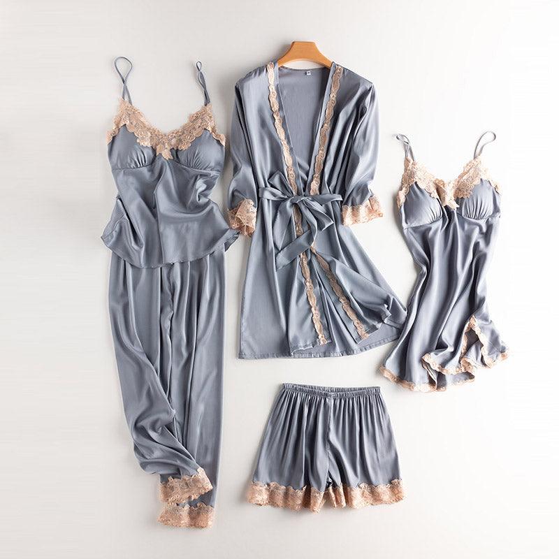 Sexy Womens Pajamas Set V-Neck Nighties