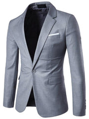 Men's Business Slim Suit Jacket Single Suit