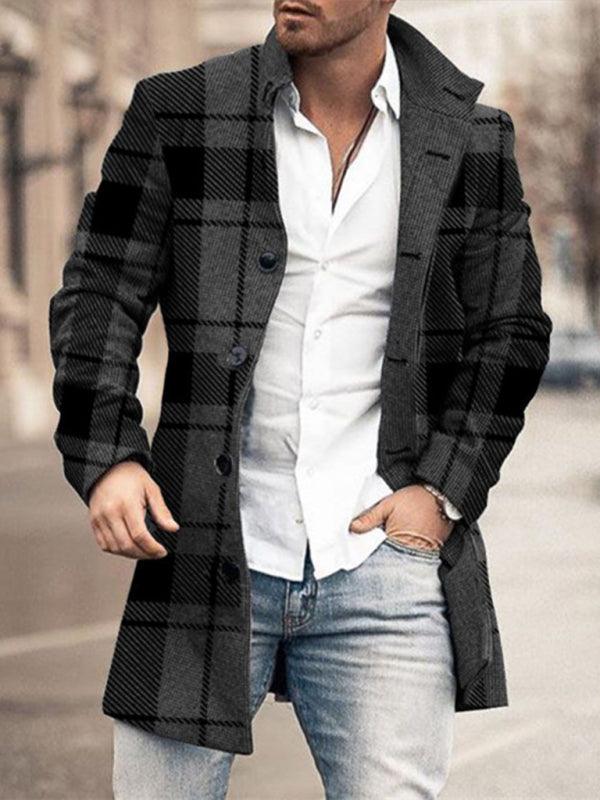 Men's Plaid Classic Overcoat