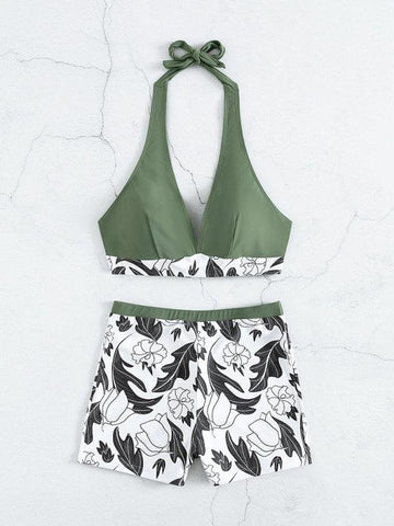 Elegante Femme Printed Bikini Ensemble