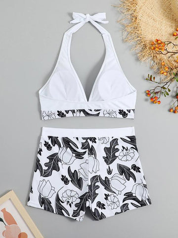 Elegante Femme Printed Bikini Ensemble