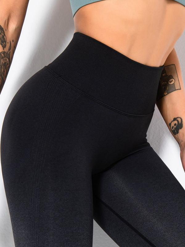 Women's Seamless Gradient Slim Body Quick-drying Sexy Peach Hip Sports Fitness Pants