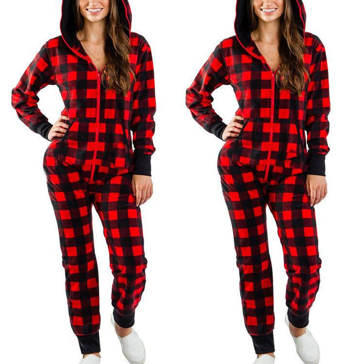 Eendelige homewear pyjama voor dames met elandenprint